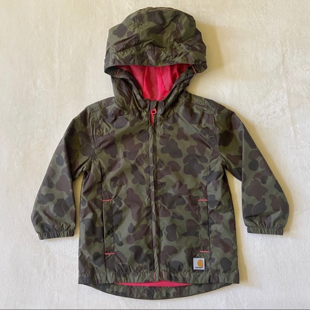 NEW Carhartt camo w/pink mesh hooded full-zip 18M
